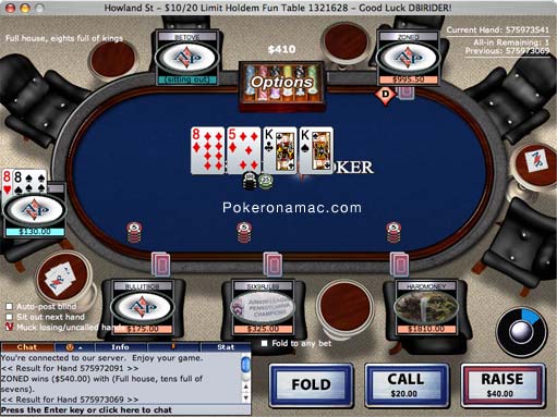 Mac absolute poker table